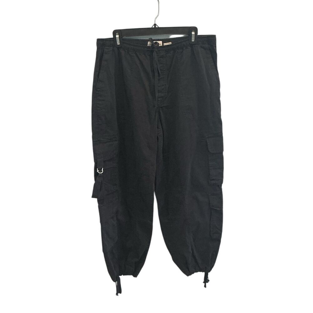 Abercrombie & Fitch Womens Paratrooper Cargo Black L Gorpcore Y2K Streetwear